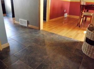 tile hardwood floor